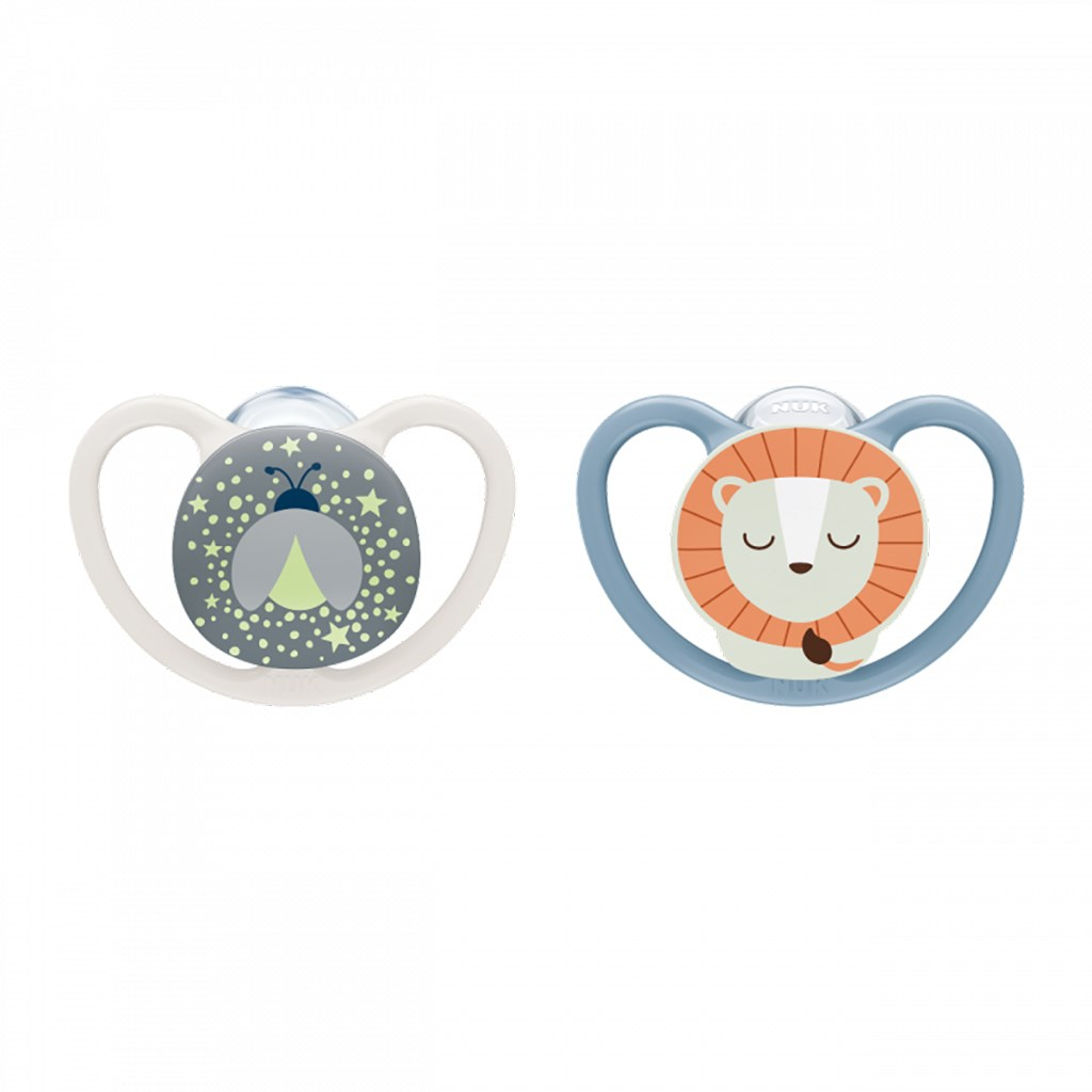 Dojčenský cumlík NUK Perfect Match Air Night FIREFLY/LION 6-18m 2ks 6-18 m