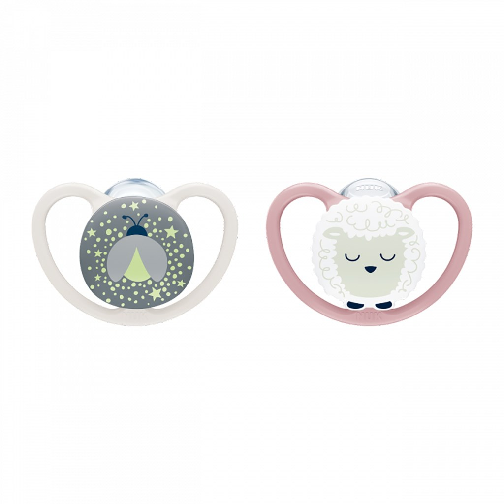 Dojčenský cumlík NUK Perfect Match Air Night FIREFLY/SHEEP 6-18m 2ks 6-18 m