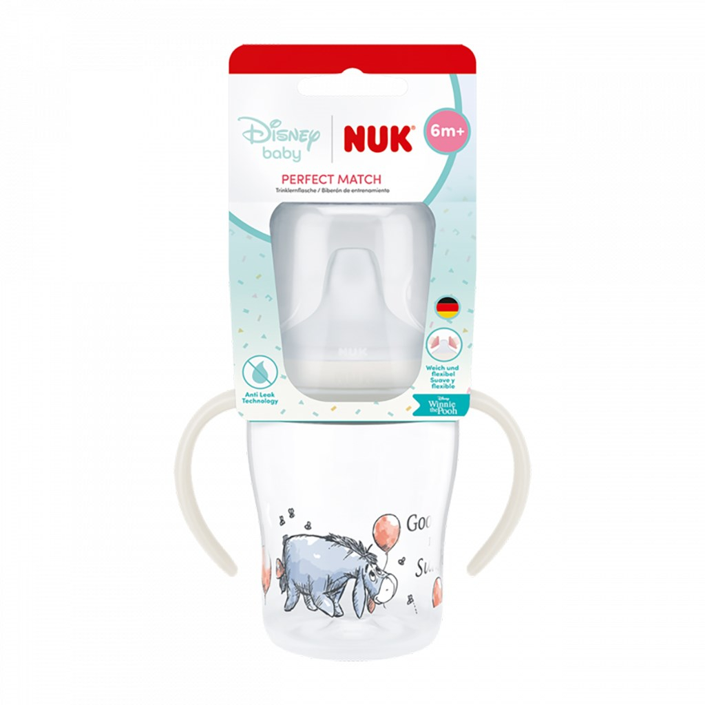 Dojčenská fľaša na učenie NUK Perfect Match DISNEY Macko Pu Oslík 150 ml