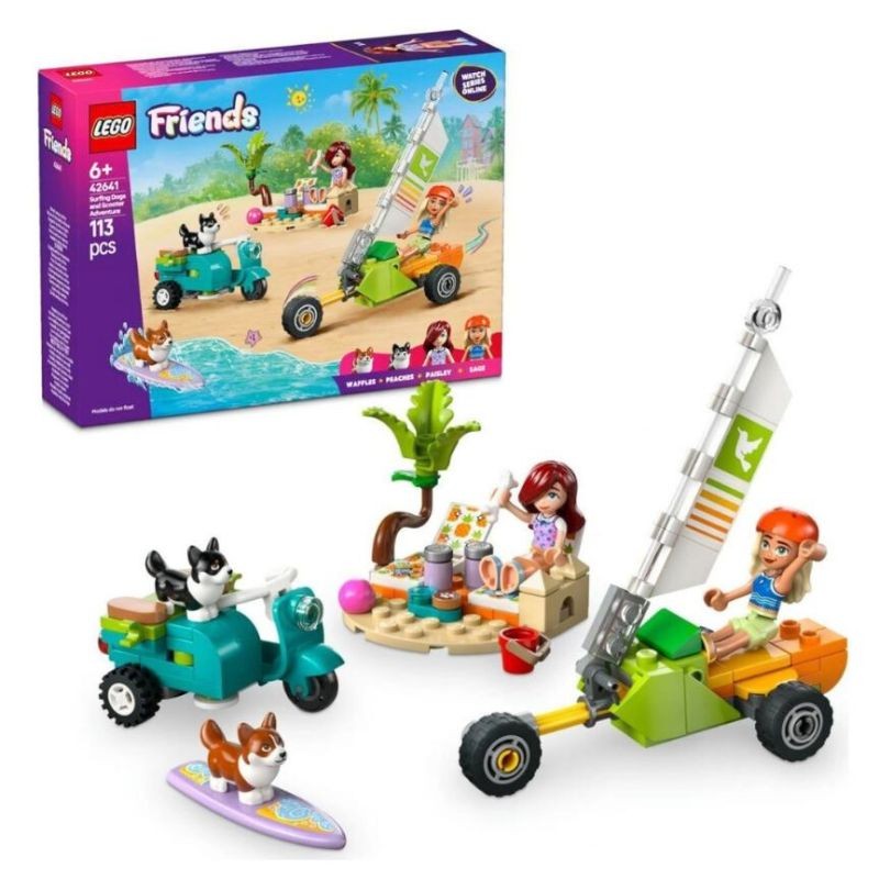 LEGO Friends Dobrodružstvo so surfujúcimi psami a skútrom