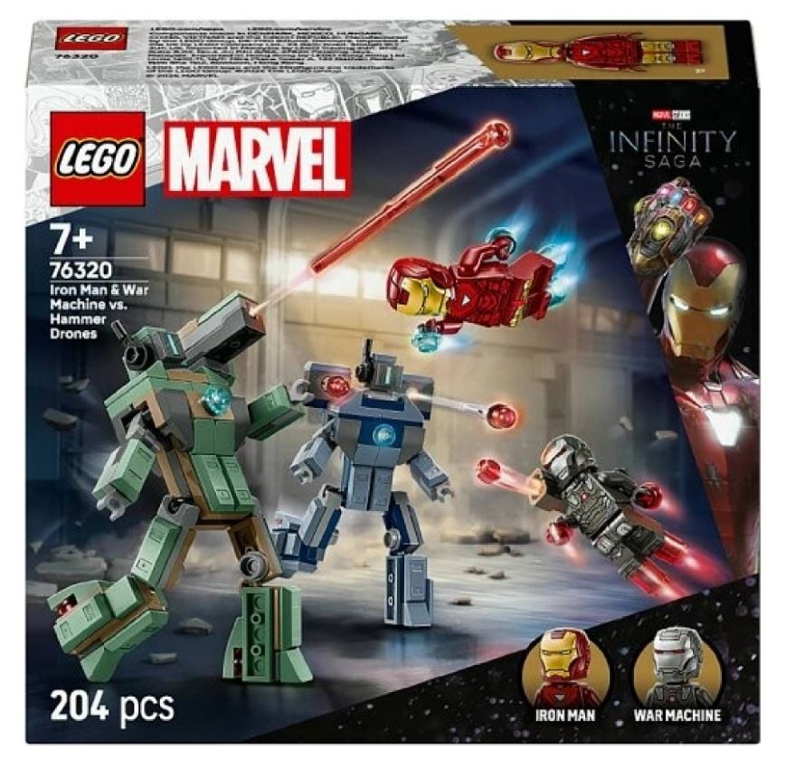 LEGO Marvel Iron Man a War Machine vs. Hammerove Drony