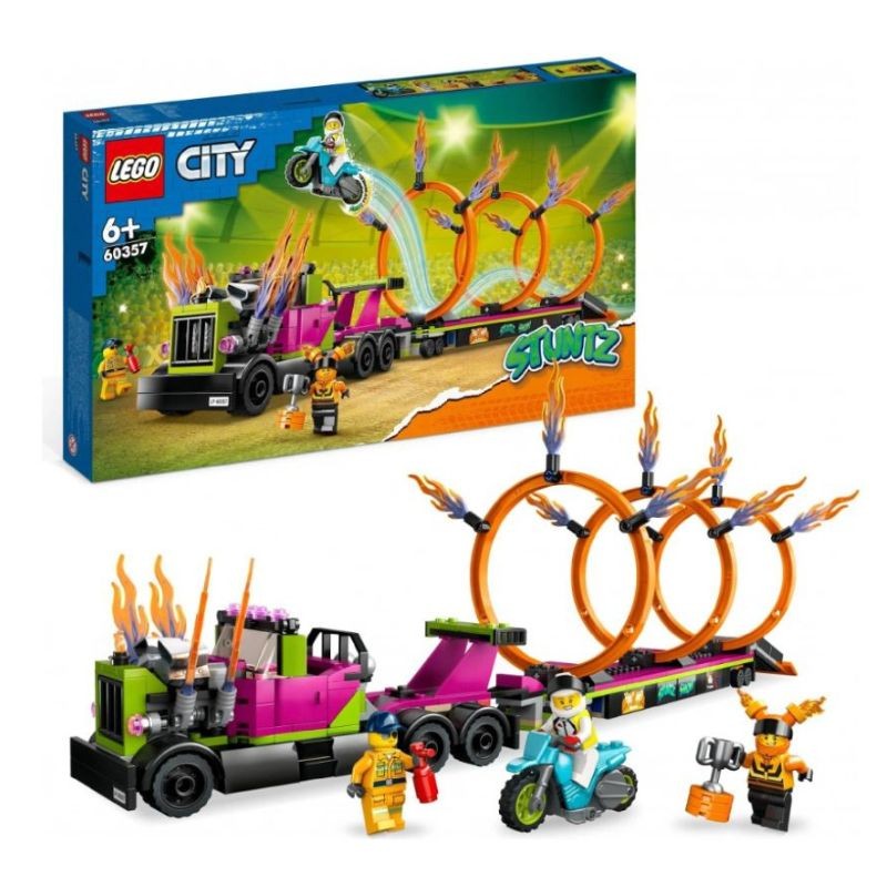 LEGO City Ťahač s ohnivými kruhmi