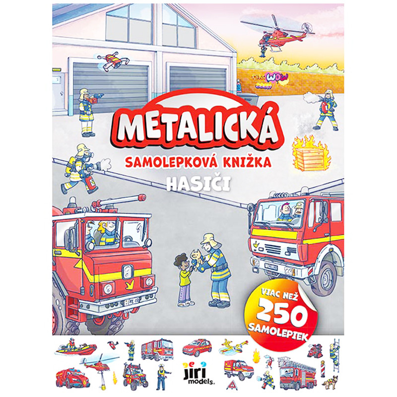 JiriModels Metalická samolepková knižka Hasiči