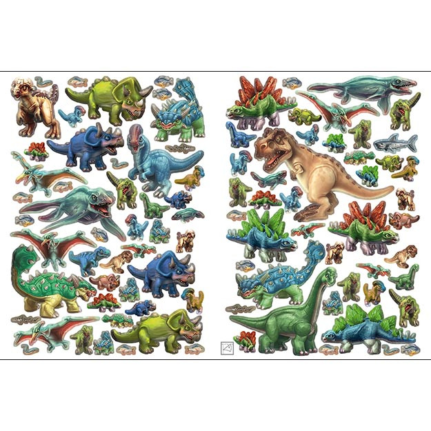 JiriModels Metalická samolepková knižka Dinosaury