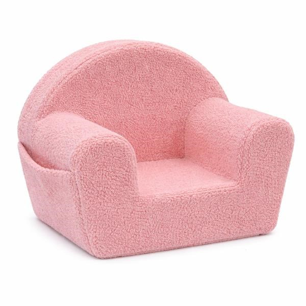 Detské kreslo s bočným vreckom New Baby Teddy pink