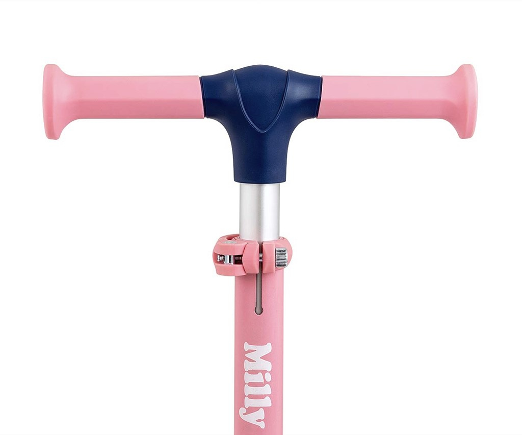 MILLY MALLY Trojkolesová balančná kolobežka-scooter so sedadlom FUZZY pre deti pink