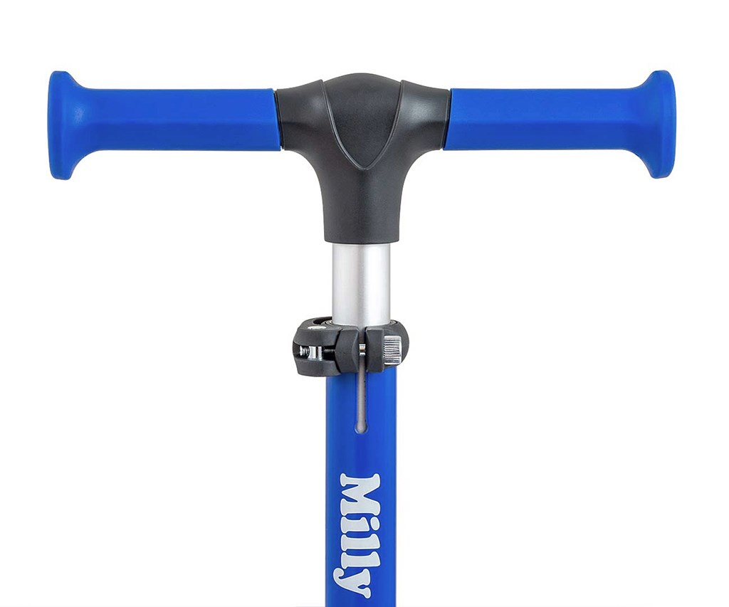MILLY MALLY Trojkolesová balančná kolobežka-scooter so sedadlom FUZZY pre deti blue