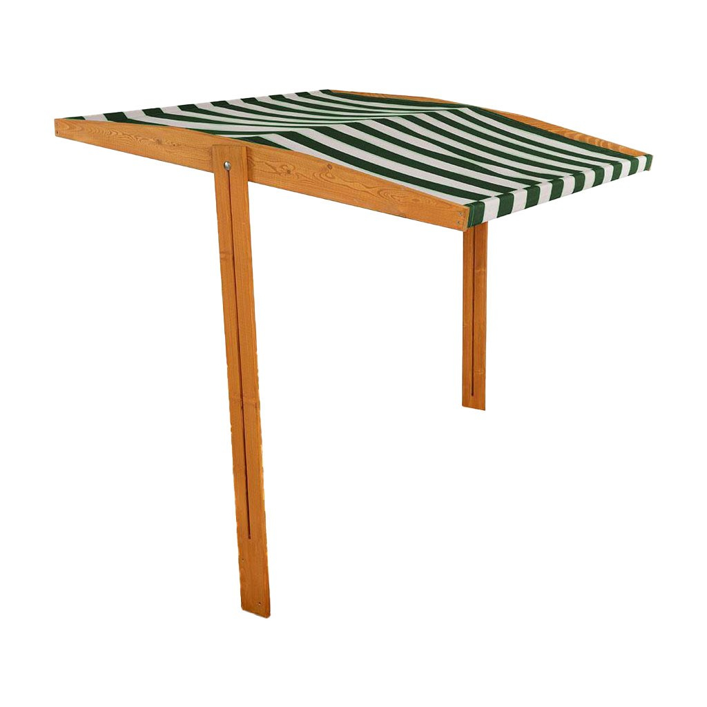 Strieška pre detské drevené pieskovisko Baby Mix 120x120 cm zeleno-biela (poškodený obal)