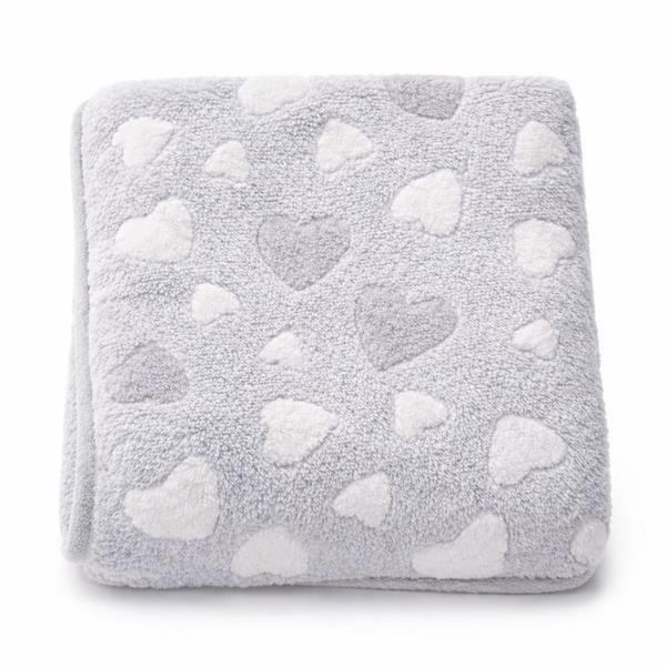 Detská deka New Baby 80x90 heart grey