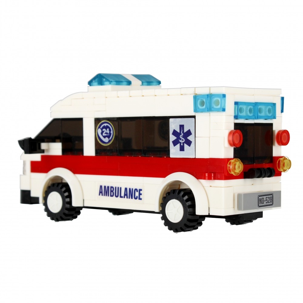 CreativeToys Stavebnica AlleBlox City ambulancia, 255 dielov s figúrkami
