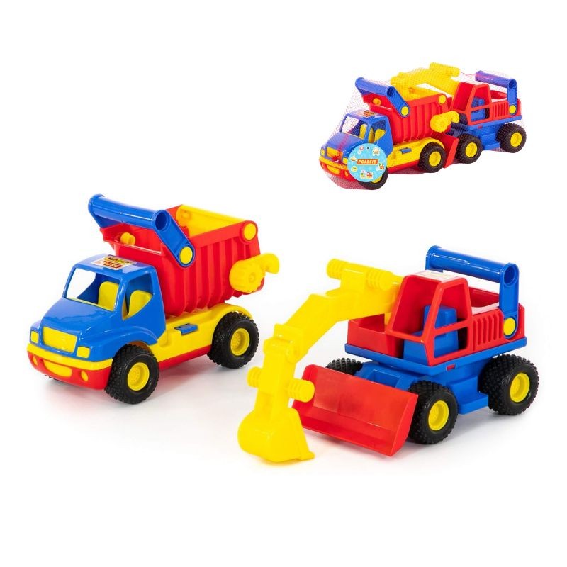 Polesie Sklápačka a Bager ConsTruck 2ks Set