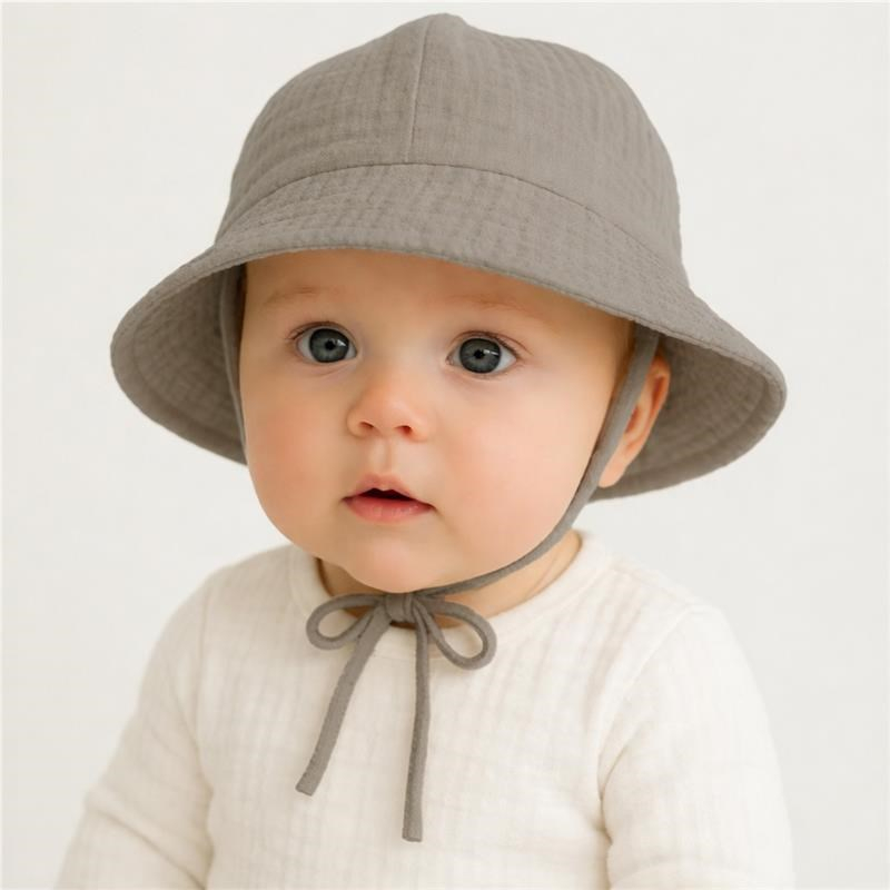 Dojčenský mušelínový klobúčik New Baby linen 62 (3-6m)