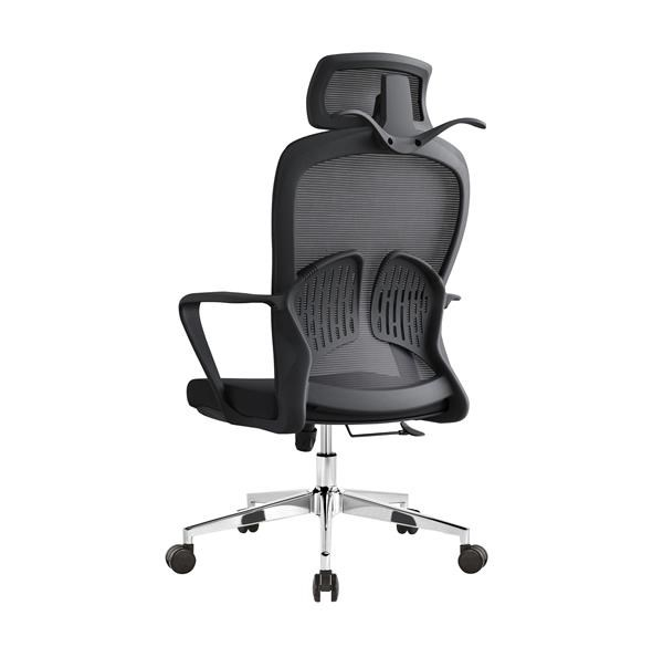 Mimulo Ergonomická kancelárska stolička Baby Mix s opierkou hlavy a bedrovou opierkou čierna