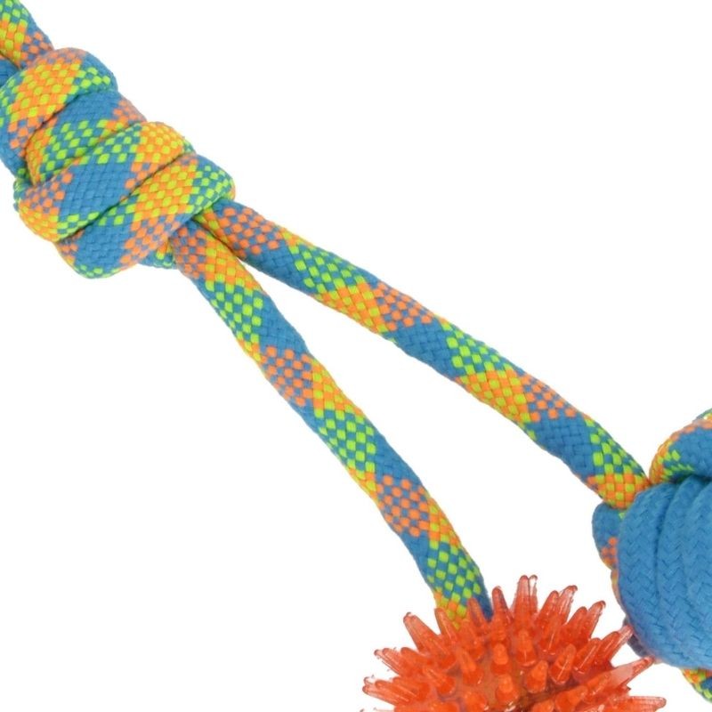 CreativeToys Hračka pre psa trhač s loptičkou oranžová