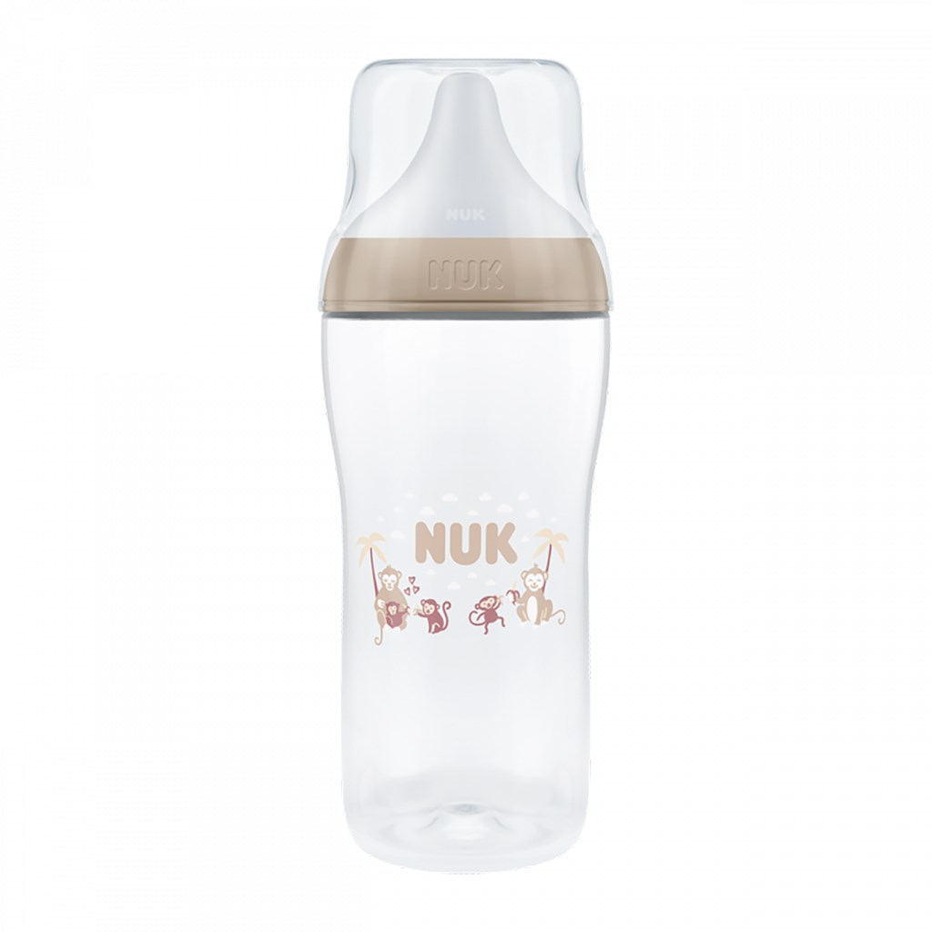 Kojenecká fľaša NUK Perfect Match s kontrolou teploty XL Monkey 360 ml