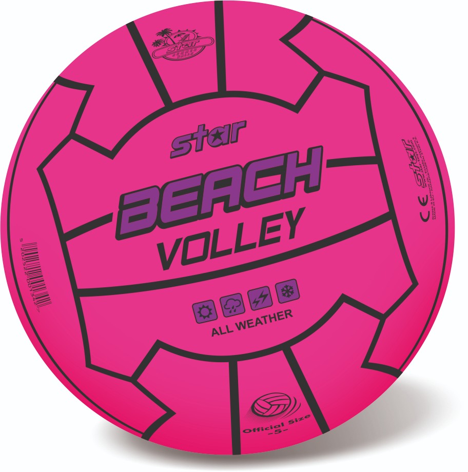 Star Lopta na plážový volejbal Fluo 3 farby 21 cm