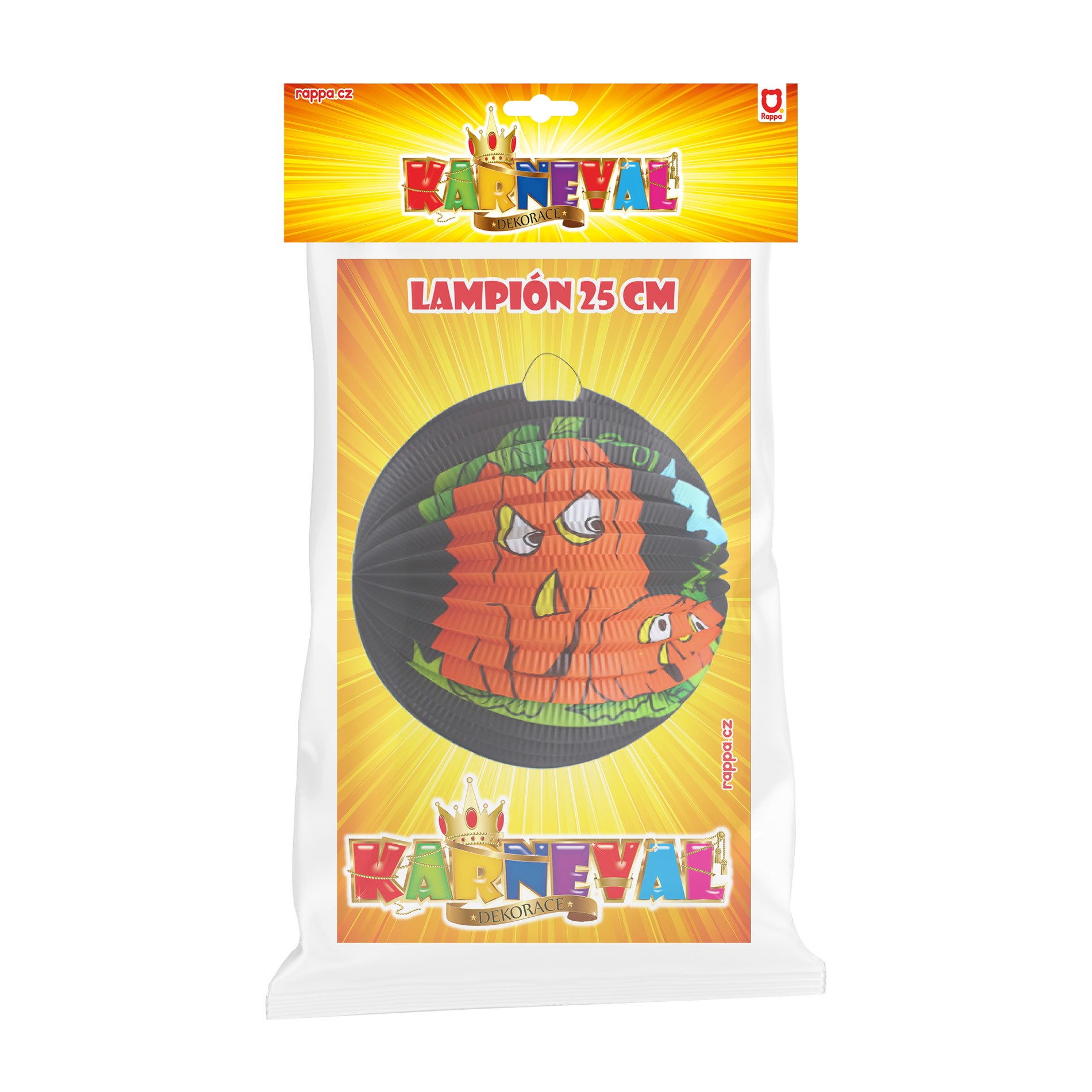 Rappa Lampión čierny Halloween tekvica