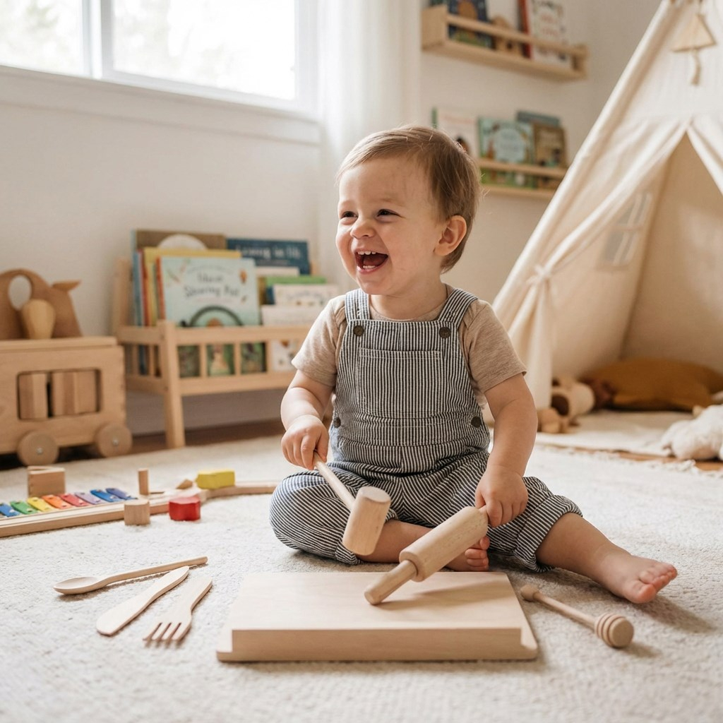 Drevená kuchynská sada pre malých šéfkuchárov Baby Mix
