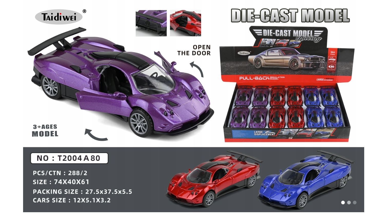 Creative Toys Autíčko kovové Športiak
