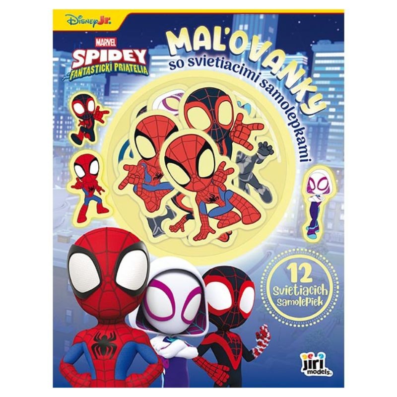 JiriModels Maľovanky so svietiacimi samolepkami Spidey