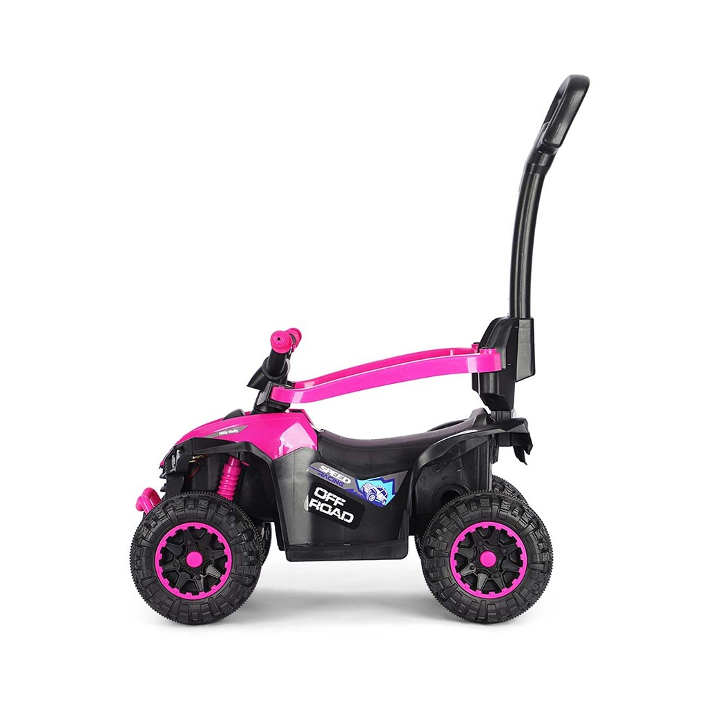 Detské odrážadlo s vodiacou tyčou Milly Mally Wild 3v1 pink