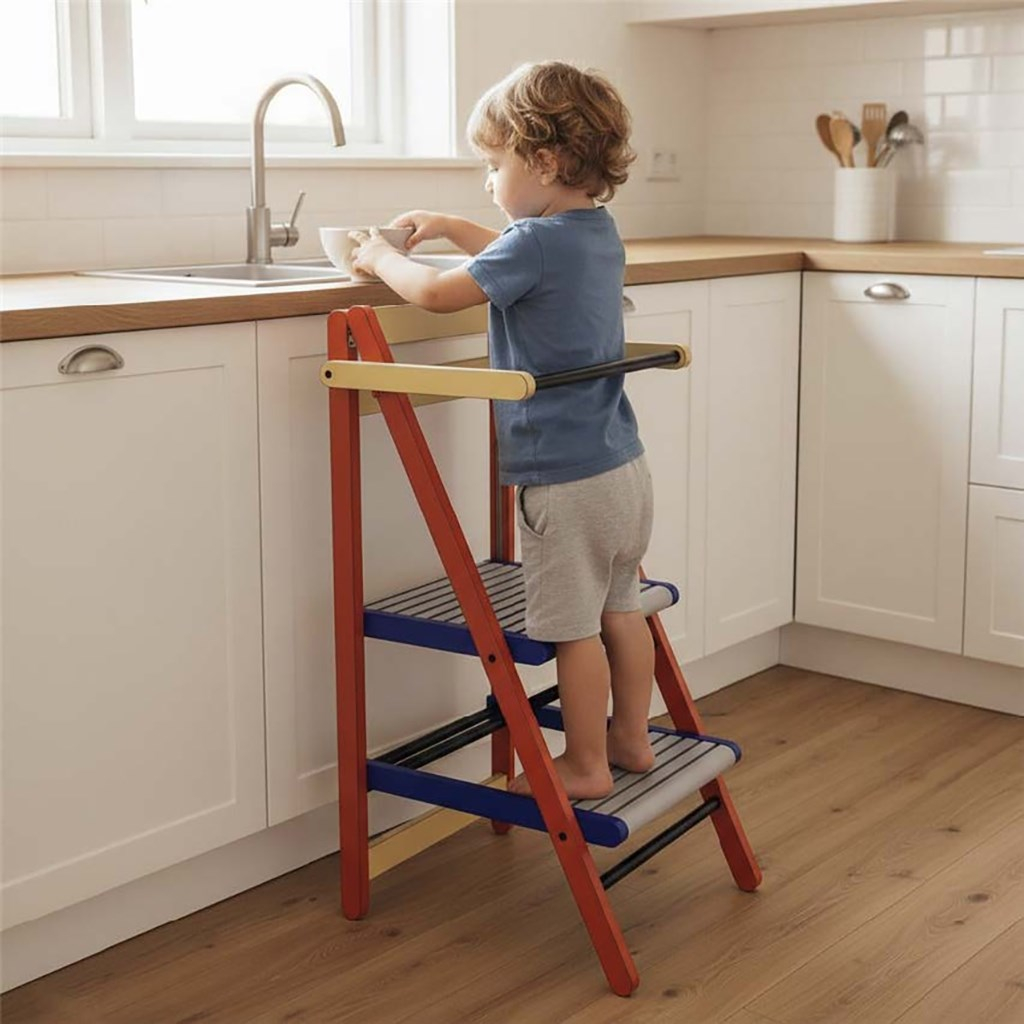 BABY MIX Drevený Kitchen Helper – detský pomocník