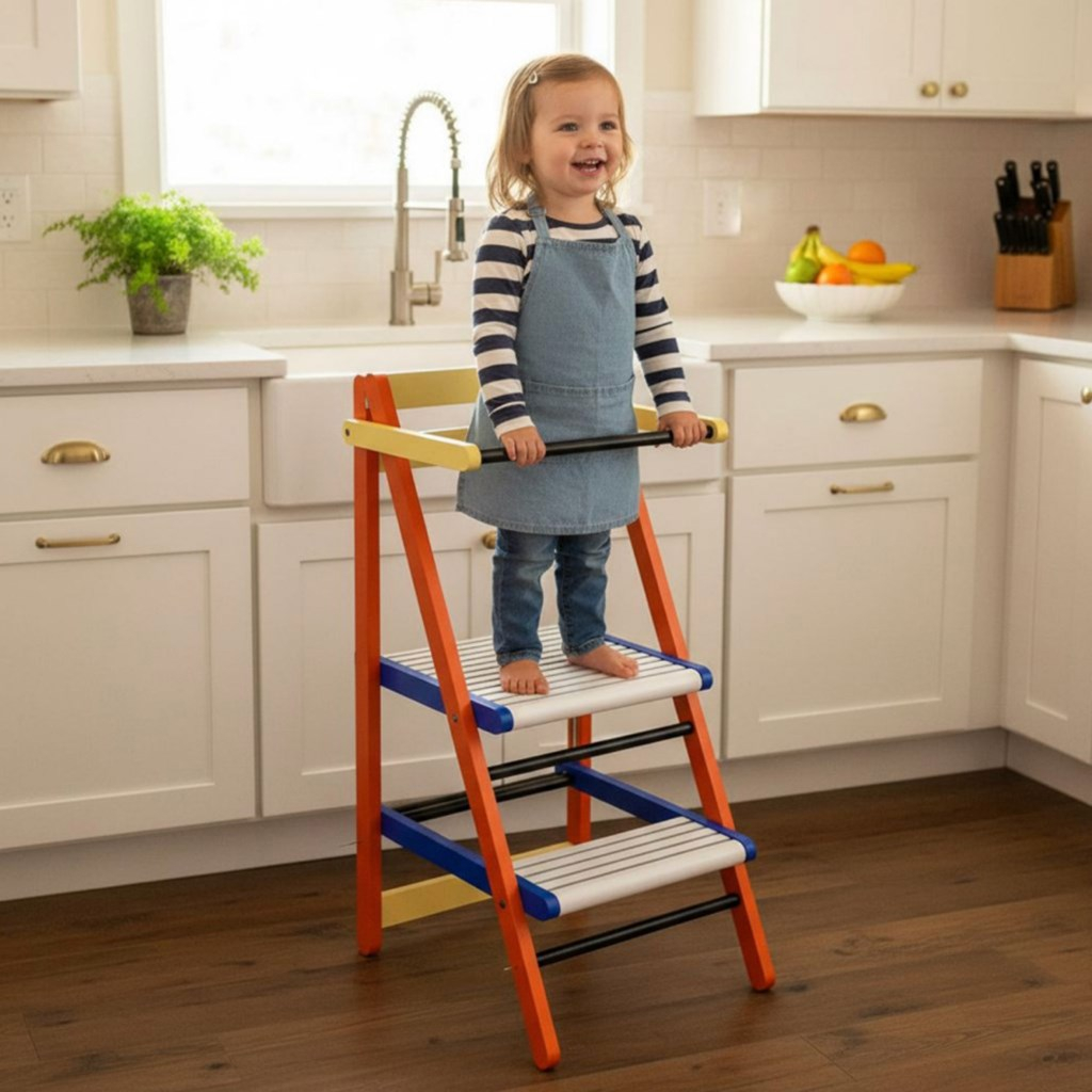 BABY MIX Drevený Kitchen Helper – detský pomocník