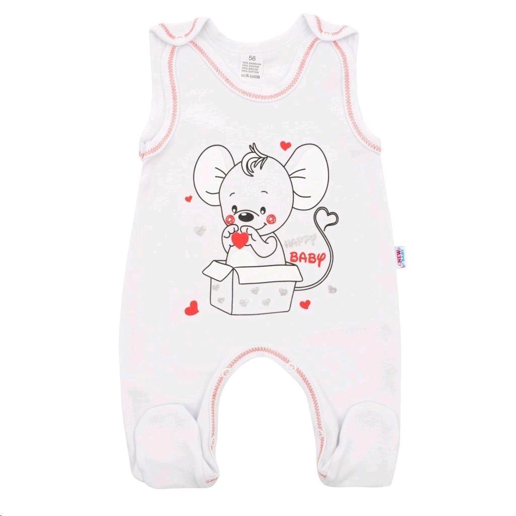 Dojčenská súpravička New Baby Mouse biela 80 (9-12m)