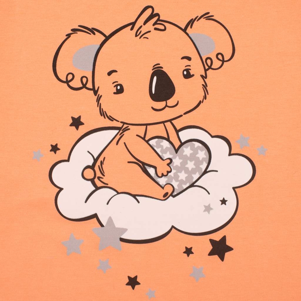 Detské letné pyžamko New Baby Dream lososové 68 (4-6m)