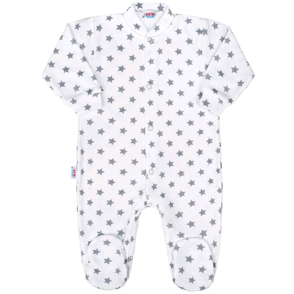 Dojčenský overal New Baby Classic II sivý s hviezdičkami 74 (6-9m)