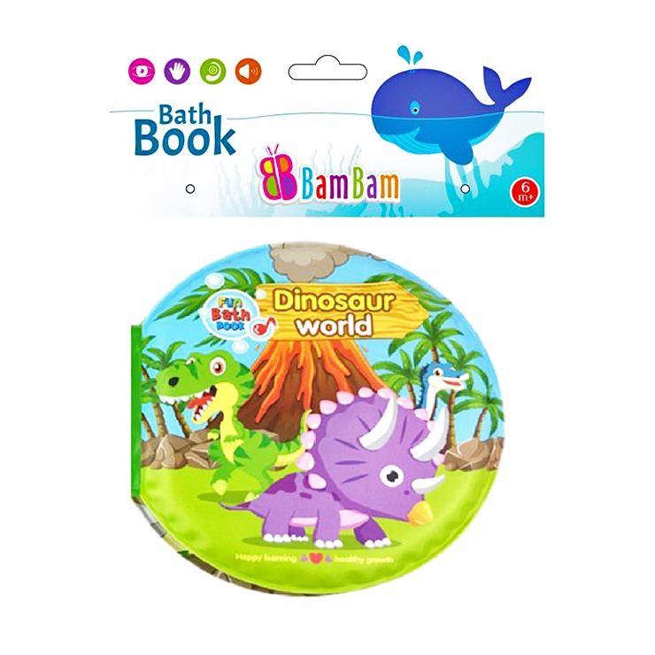 CreativeToys Knižka do kúpeľa Dinosaury