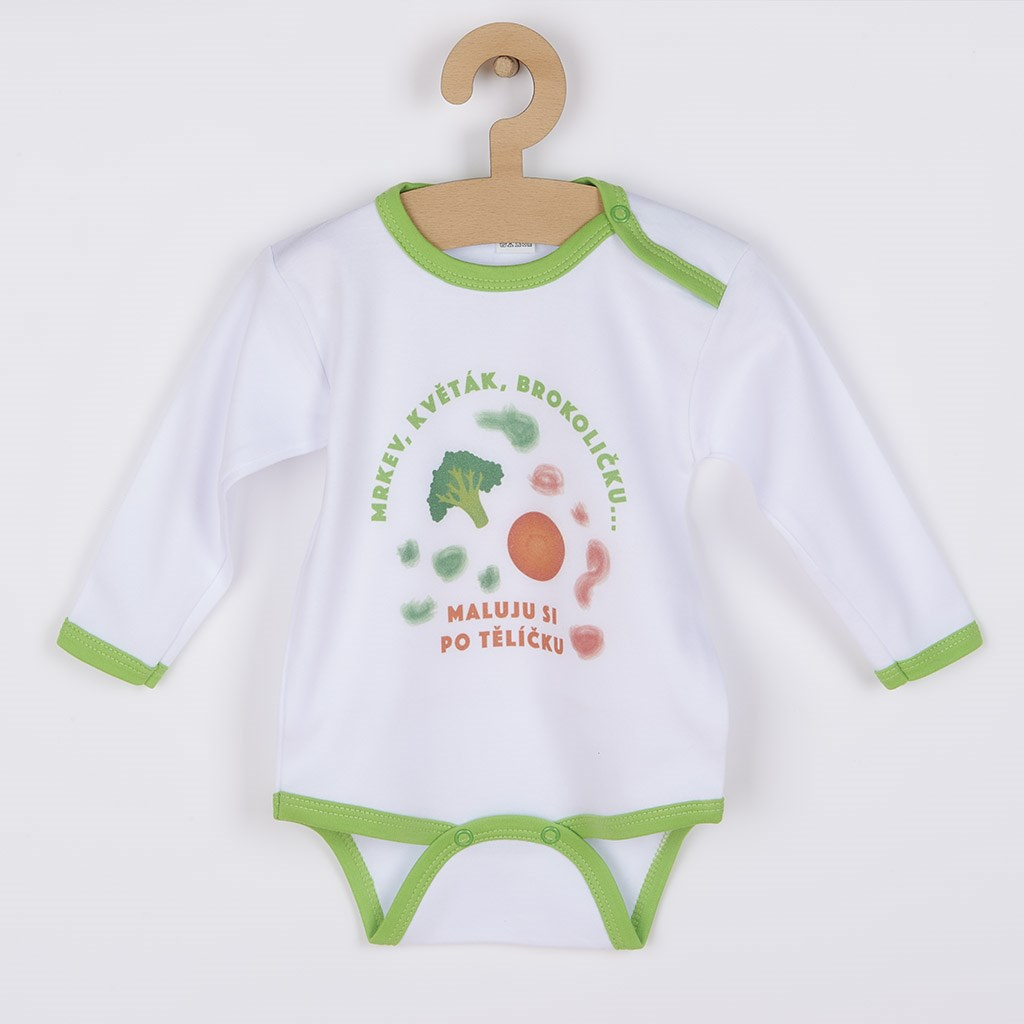 Body s potlačou New Baby ...maluju si po tělíčku 56 (0-3m)