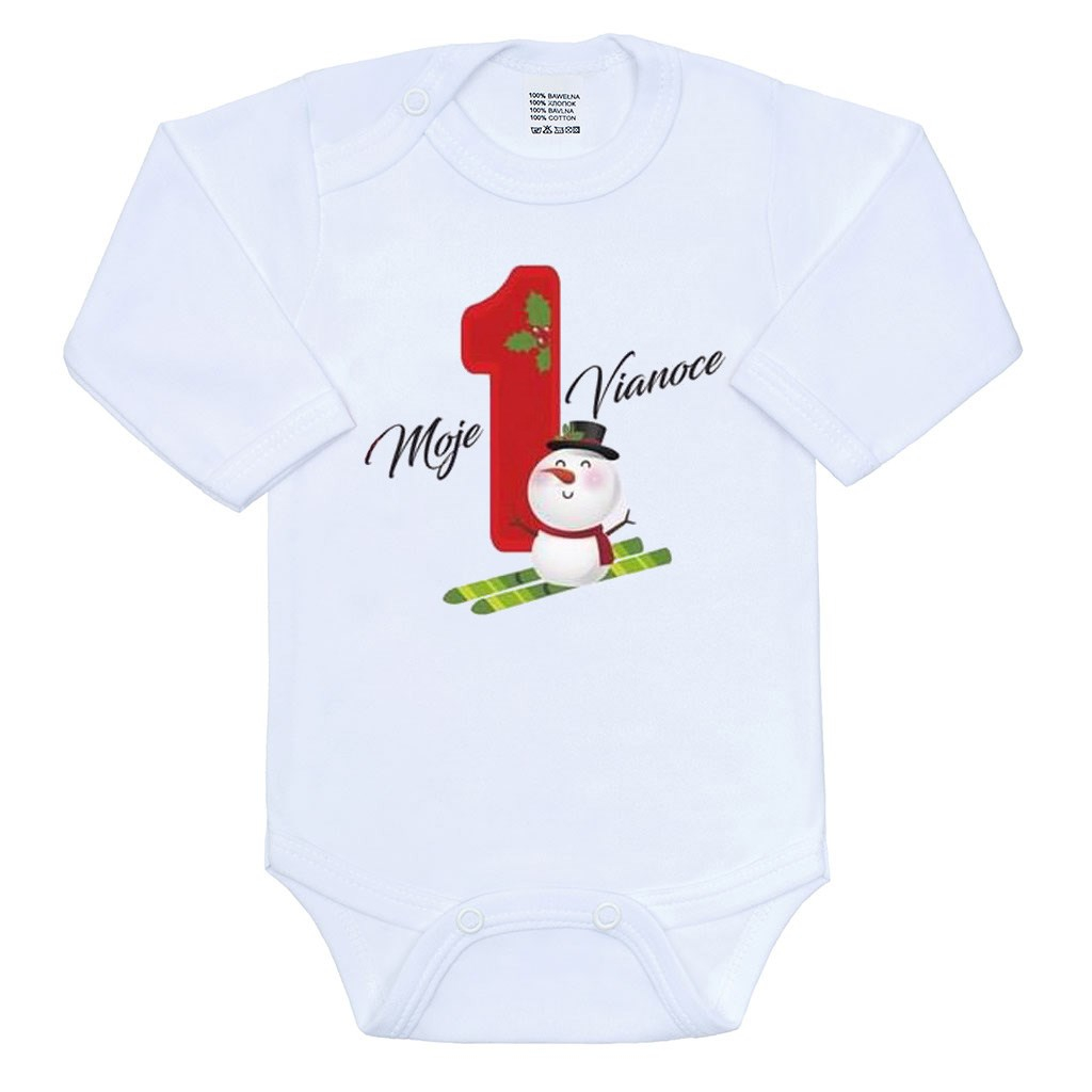 Body s potlačou New Baby Moje prvé Vianoce 68 (4-6m)