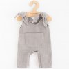 Dojčenské mušelínové zahradníčky New Baby Comfort clothes sivá 86 (12-18m)