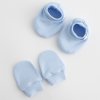 Dojčenský bavlnený set-capačky a rukavičky New Baby modrá 0-6m 0-6 m
