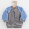 Dojčenská semišková mikina New Baby Suede clothes sivo modrá 80 (9-12m)