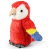 Plyšový vták papagáj červený