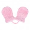 Detské zimné rukavičky New Baby so šnúrkou svetlo ružové 62 (3-6m)