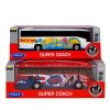 BUS Welly 1:60 Super Coach (farba Červená)