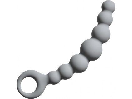 Plug-Anal Beads Flexible Wand Grey 18 cm