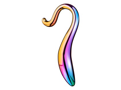 Glamour glass elegant curved dildo 18 cm
