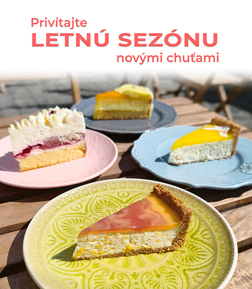 letna ponuka svieže novinky torty a cheesecakes