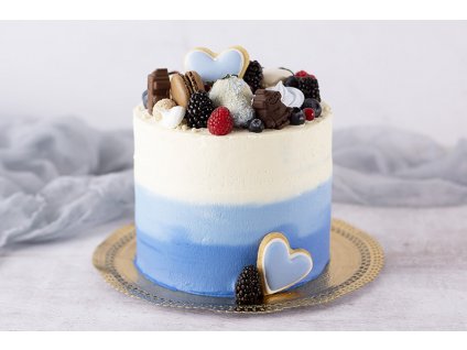 blue ombre modrá ombré torta cukrari.sk