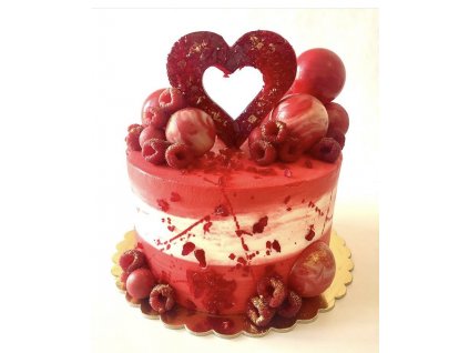 Dort red velvet se srdcem