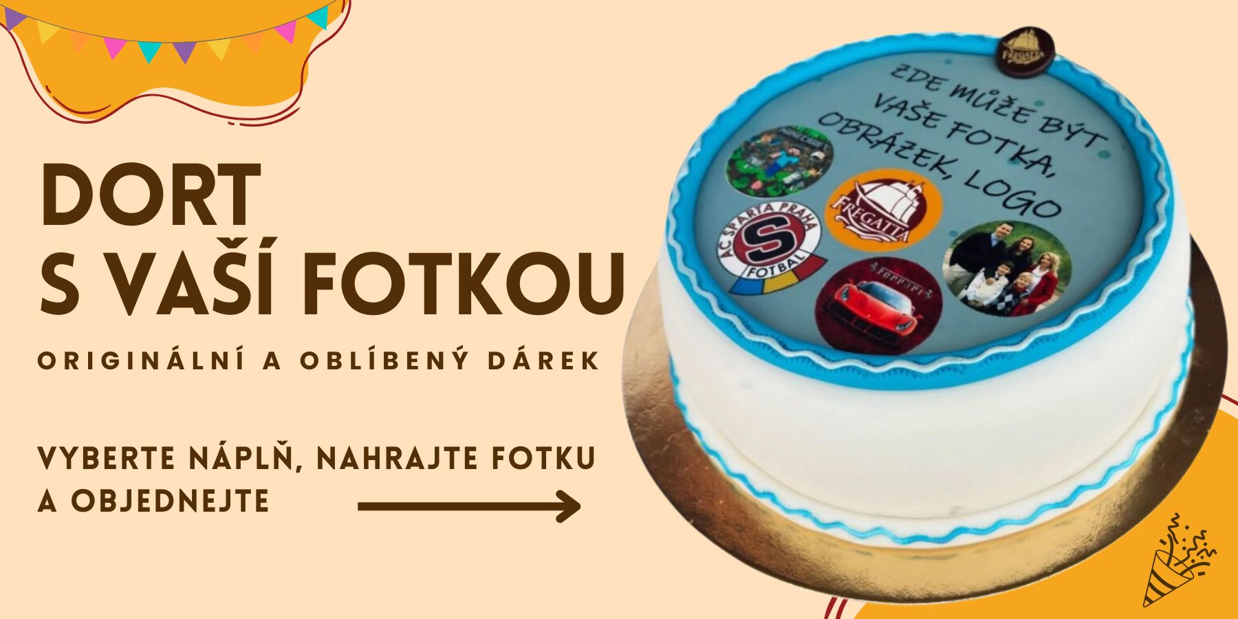 Originální dorty s vaší fotografií