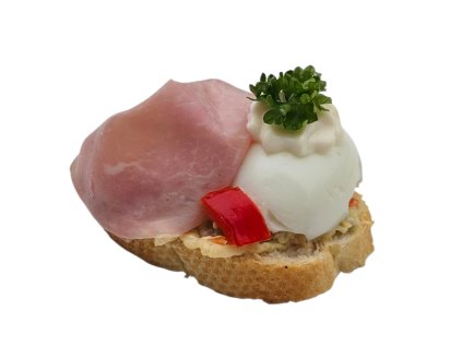 Mini Vajíčkový chlebíček se šunkou