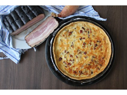 Quiche se slaninou a šalotkou - bezlepkový