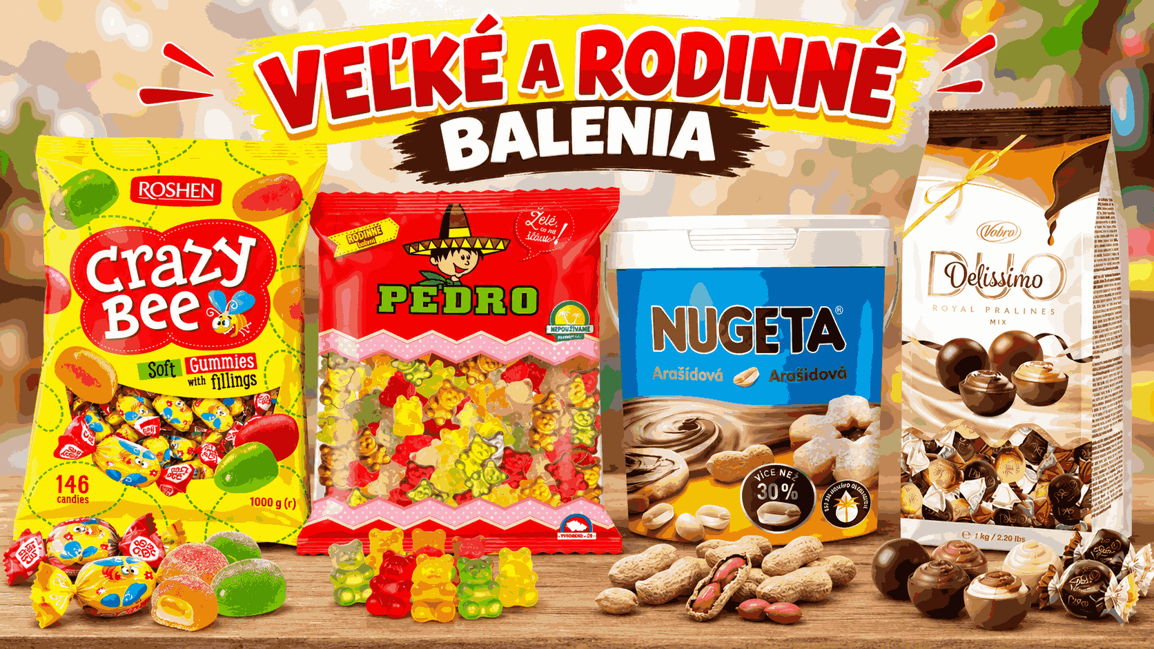 Veľké a rodinné balenia sladkostí