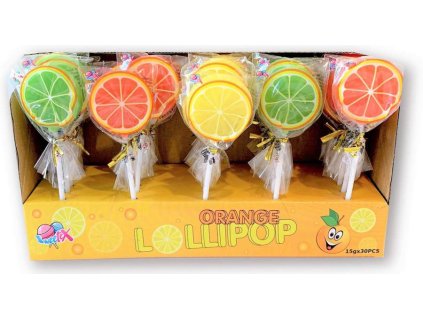 Orange lollipop 15g/30ks/