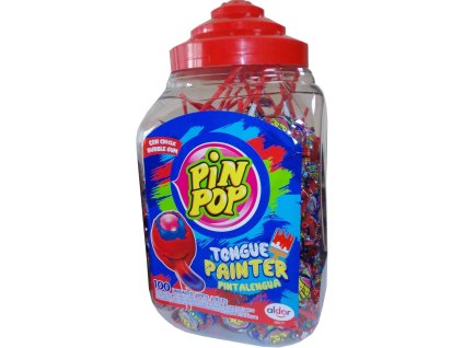 Pin pop barvící lízátko 17g/100ks/